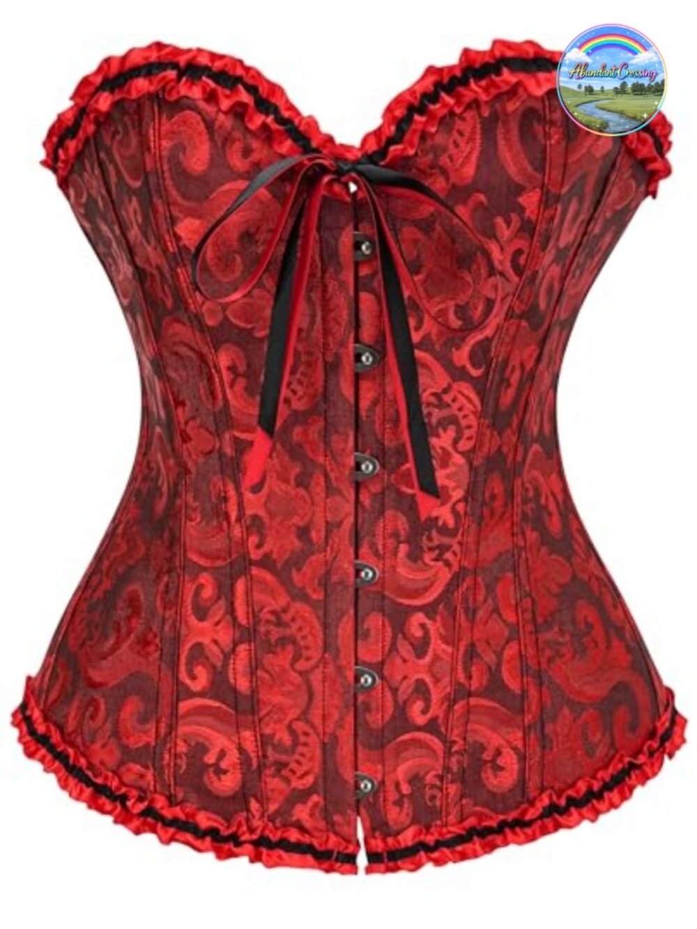 Lace Up Corset Top Women Overbust Waist Cincher Costume Shapewear